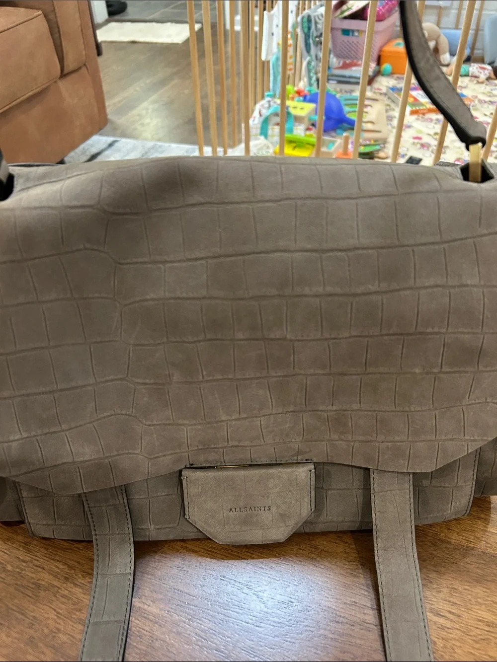 AllSaints Ursa Nubuck Satchel